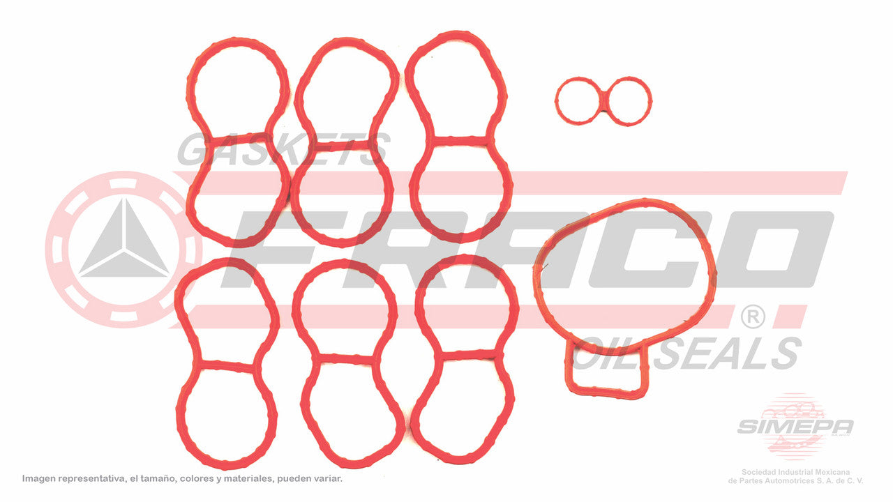 MUX-2662077 EMPAQUE DE PLENUM (MS-4341-1P)(MU-41520-P) 3.8L MULIPLE DE PLENO FORD V6 WINDSTAR VIN 4 97/98 F150 99/04 LIGAS FORD