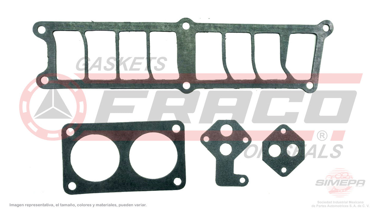 MUX-2682081 EMPAQUE DE PLENUM (MS-4360-2P) 5.0L FORD V8 302 CAMION TK (JUNTA DE ACELERACION) PLENO PUERTOS CUADRADOS 82/01 FORD