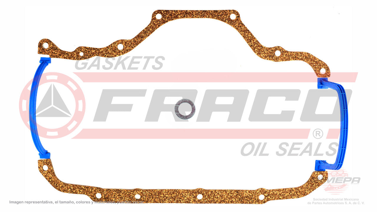 OSX-1140060 CRANKCASE GASKET (OS-1240-1C)(CJ-11405) 2.2L 2.5L LE BARON SOHC NON-TURBO SHADOW SPIRIT 86/95LONG CRANKCASE RUBBER CORK CHRYSLER