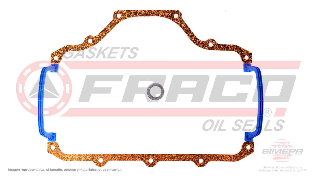 OSX-1140061 CRANKCASE GASKET (OS-1240)(CJ-11404) 2.2L LE BARON SOHC NON-TURBO DART K VOLARE K 81/88 SHORT CRANKCASE RUBBER CORK CHRYSLER