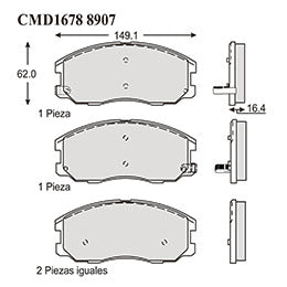 RV-CMD16788907 RD PADS (CE) CHEVROLET CAPTIVA SPORT 08/15 GENERAL MOTORS
