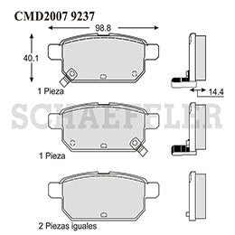 RV-CMD20079237 RT PADS (CE) SUZUKI S-CROSS 14/18 VITARA 16/18 SWIFT 1.4L 12/17 SWIFT SPORT 13/17 SUZUKI