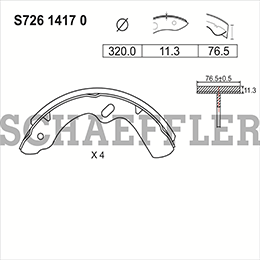 RV-S72614170 BRAKE SHOE ISUZU ELF 300 09/19 ISUZU