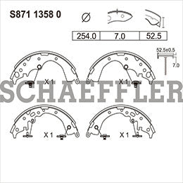 RV-S87113580 BRAKE SHOE HIACE 04/12 TACOMA 06/15 TOYOTA