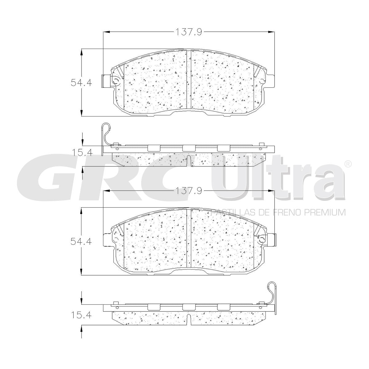 GCD815A - BALATAS CERAMICAS DELANTERAS PARA INFINITI I35 2002-2004