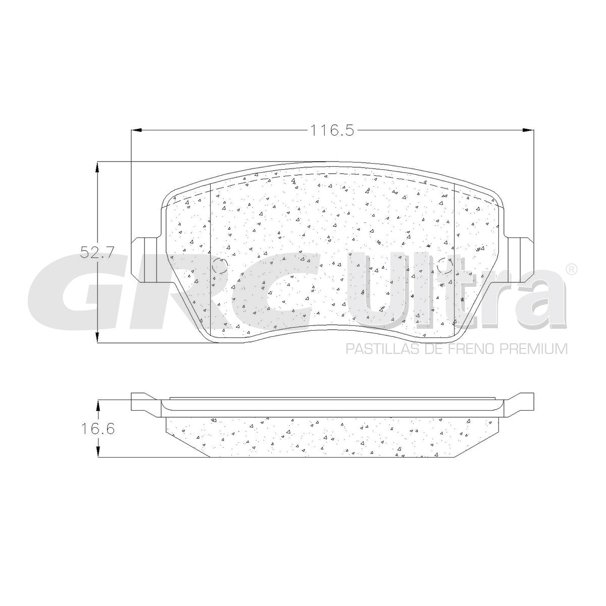 GMD1435 - BALATAS SEMIMETALICAS DELANTERAS PARA NISSAN MARCH 2012-2014