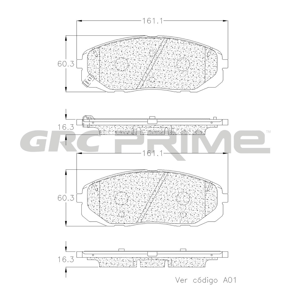 GPRD2408 - BALATAS CERAMICAS DELANTERAS PARA KIA SEDONA 2015-2021