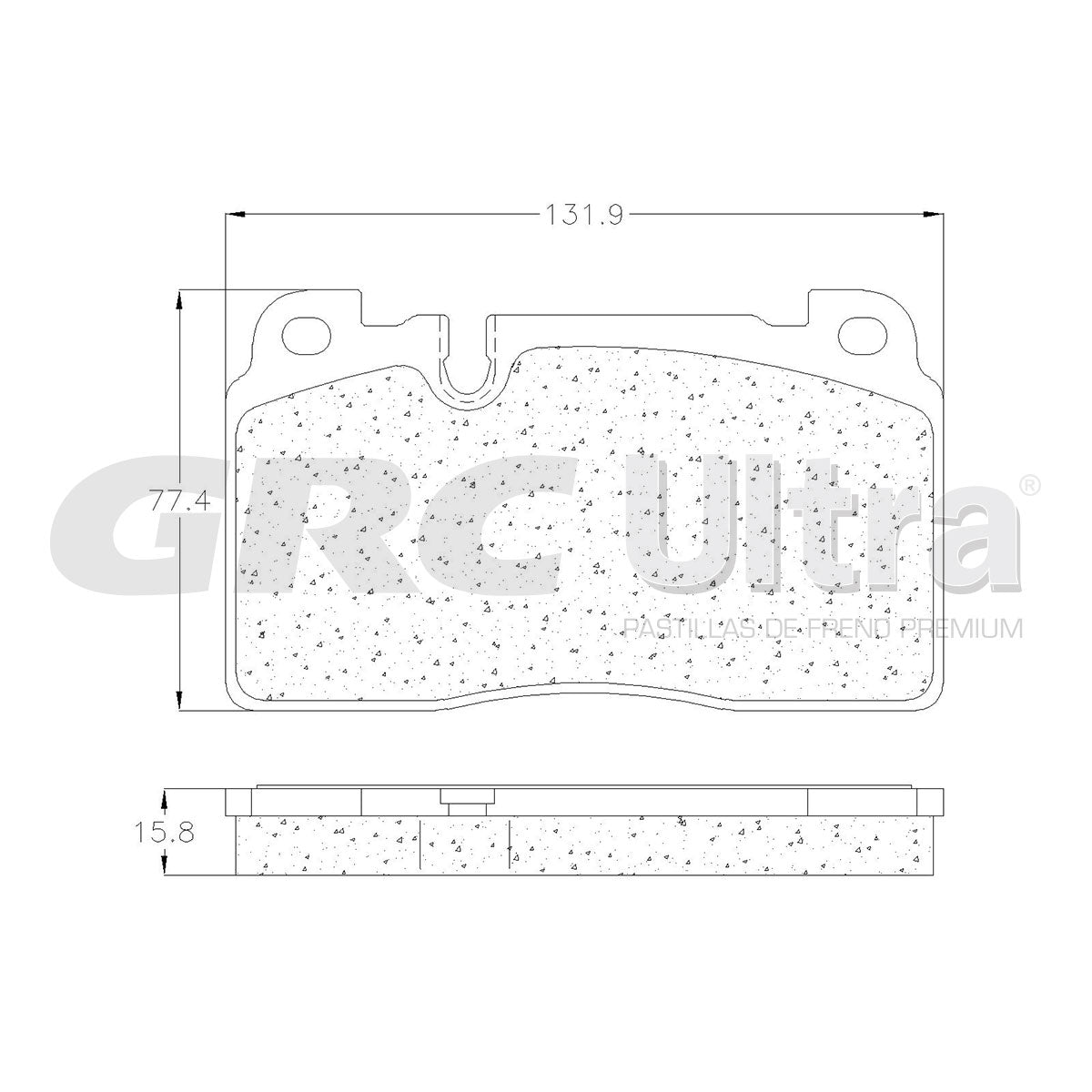 GCD1663 - BALATAS CERAMICAS DELANTERAS PARA AUDI A6 2016-2016