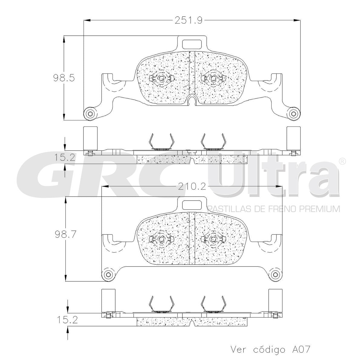 GCD1897 - BALATAS CERAMICAS DELANTERAS PARA AUDI A4 PREMIUM 2018-2018