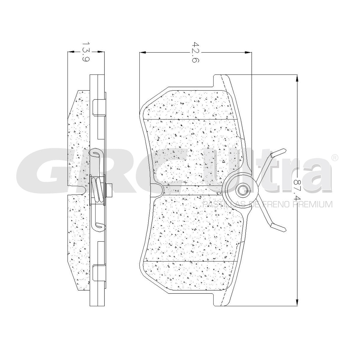 GMD886 - BALATAS SEMIMETALICAS TRASERAS PARA FORD FIESTA ST 2015-2019