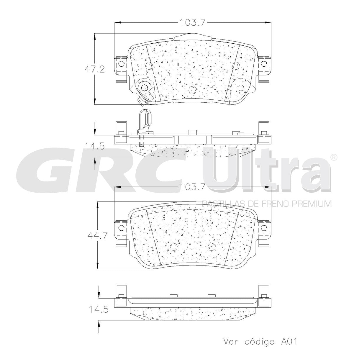 GCD1965 - BALATAS CERAMICAS TRASERAS PARA NISSAN LEAF SL 2018-2019