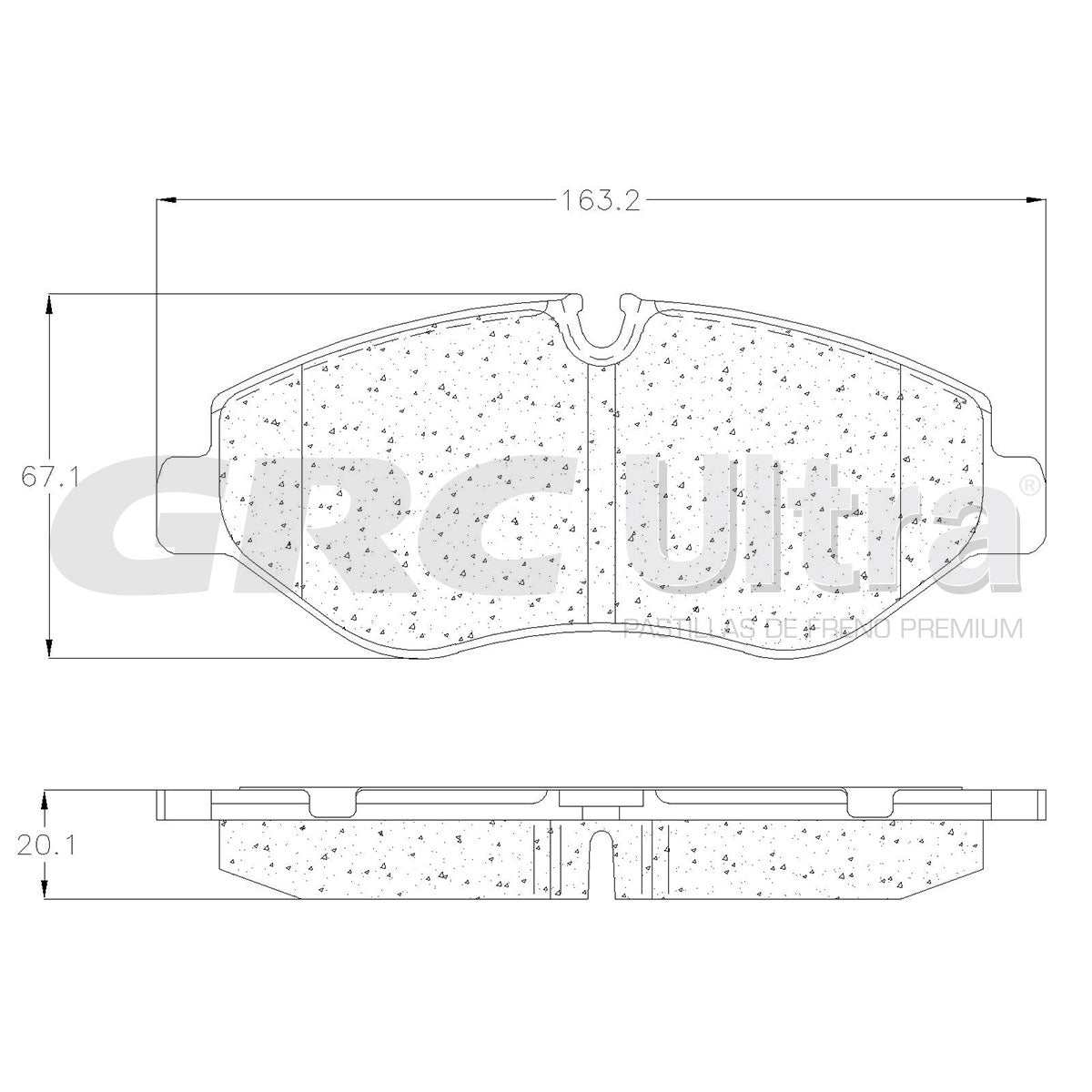 GMD1316B - BALATAS SEMIMETALICAS DELANTERAS PARA MERCEDES-BENZ SPRINTER 2015-2019