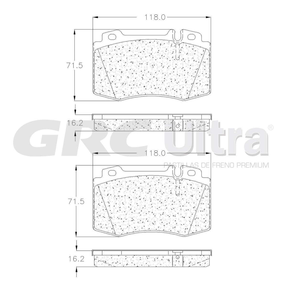 GMD847 - BALATAS SEMIMETALICAS DELANTERAS PARA MERCEDES-BENZ C230 2003-2004