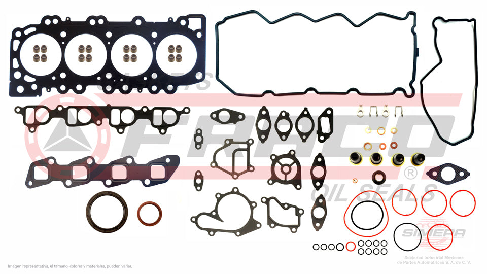 FSX-5840289 - JUEGO DE EMPAQUES PARA NISSAN PICKUP L4 2.5 L DIESEL 16 V. YD25DDTI COMMON RAIL 2001-2008