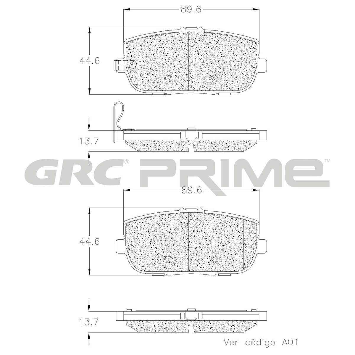 GPRD1180 - BALATAS CERAMICAS TRASERAS PARA FIAT 124 SPIDER 2017-2020
