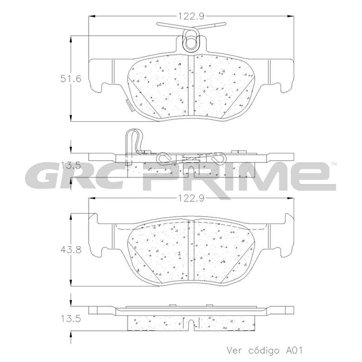 GPRD2219 - BALATAS CERAMICAS TRASERAS PARA MAZDA 3 2021-2021