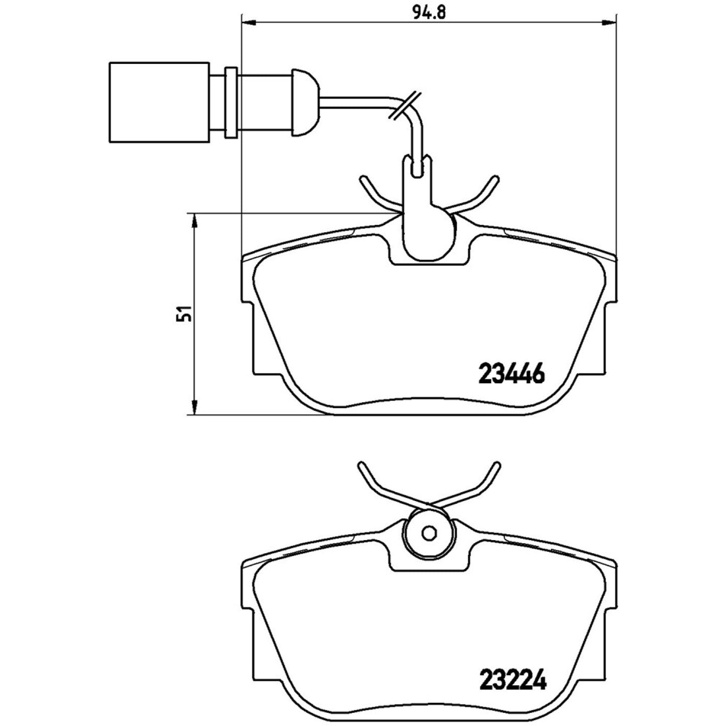 BRE-P85059 - BALATAS TRASERAS PARA VOLKSWAGEN EUROVAN BASE 2001-2004