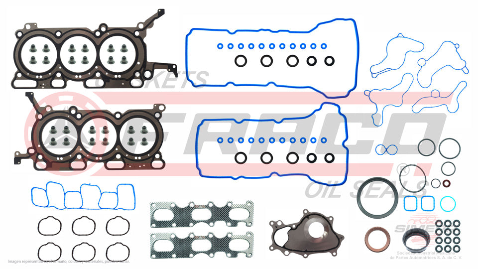 FSX-2662068 - JUEGO DE EMPAQUES PARA FORD EDGE V6 3.7 L DOHC 24 V. DOHC 2011-2013