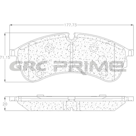 GPRD2248SD - BALATAS SEMIMETALICAS DELANTERAS PARA VOLKSWAGEN CRAFTER VAN 2020-2020