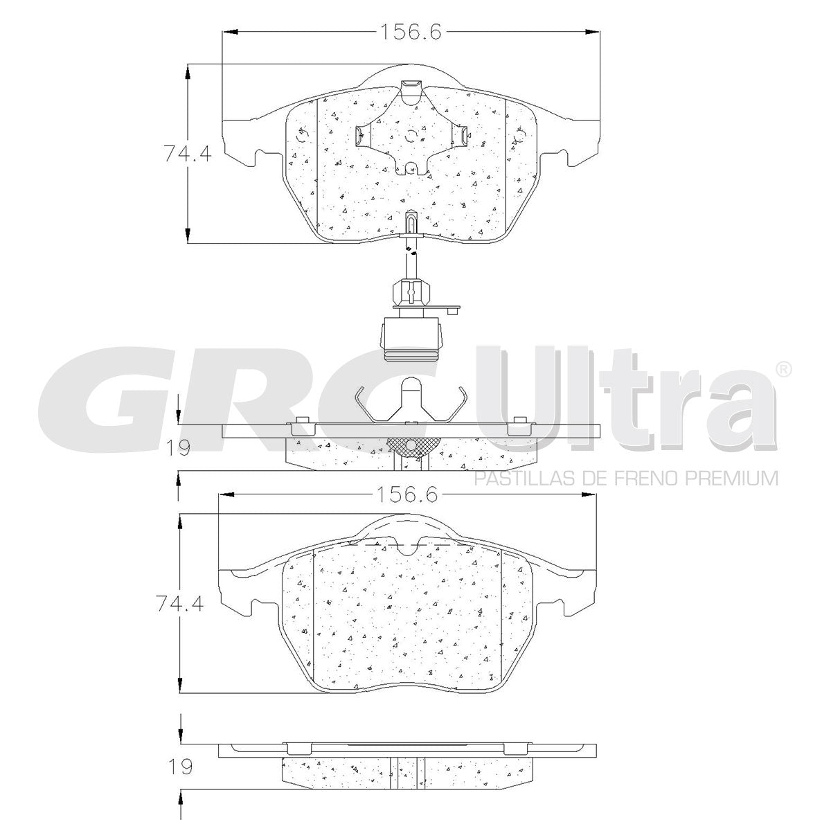 GMD555 - BALATAS SEMIMETALICAS DELANTERAS PARA AUDI 100 1992-1994