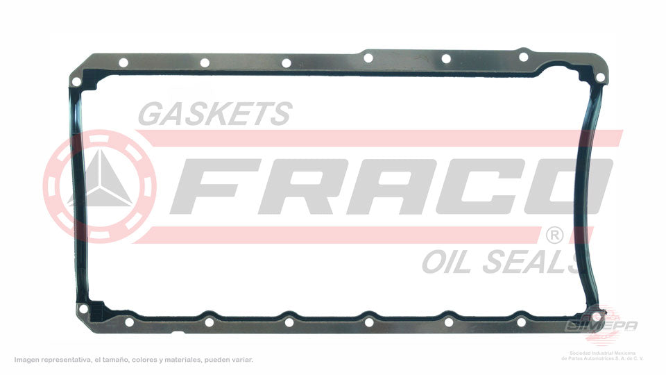 OSX-2640017 - EMPAQUE DE CARTER PARA FORD FIESTA L4 1.6 L SOHC 8 V. SOHC ZETEC-ROCAM 2001-2010