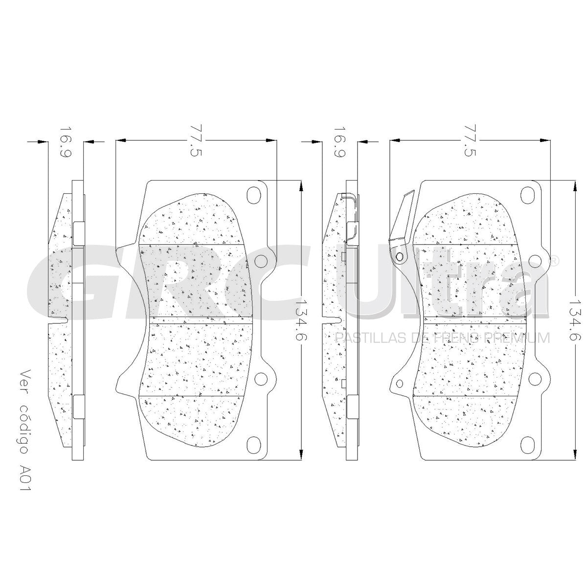 GCD976 - BALATAS CERAMICAS DELANTERAS PARA JAC FRISON 2019-2020