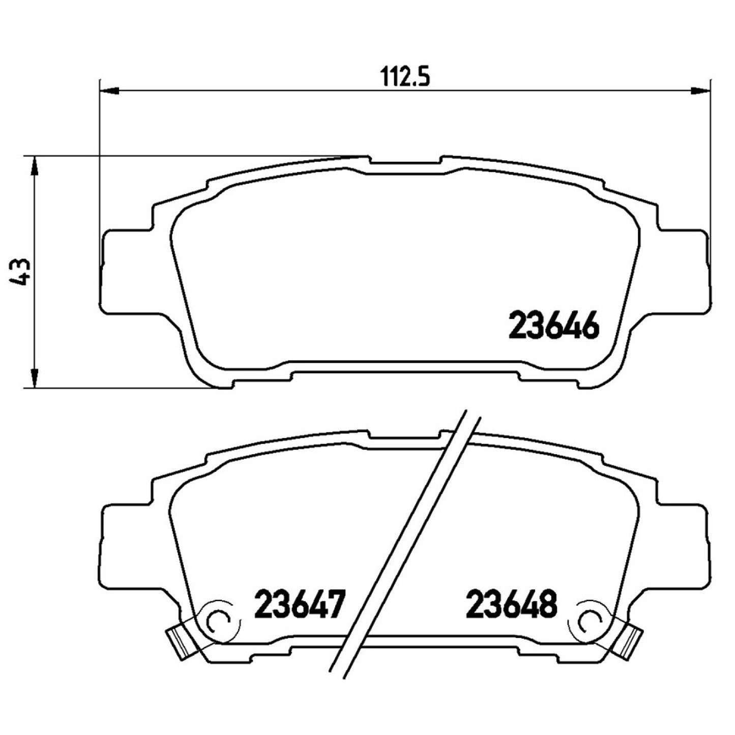 BRE-P83056 - BALATAS TRASERAS PARA TOYOTA SIENNA CE 2006-2010