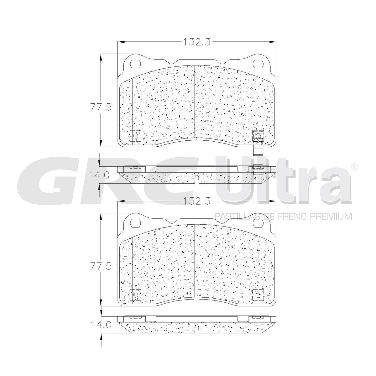 GCD1001 - BALATAS CERAMICAS DELANTERAS PARA BUICK REGAL GS 2012-2015