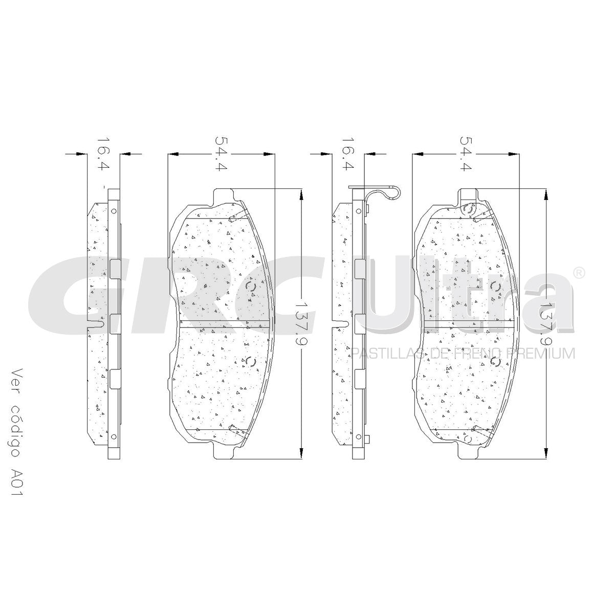 GCD430 - BALATAS CERAMICAS DELANTERAS PARA INFINITI G20 1999-2002