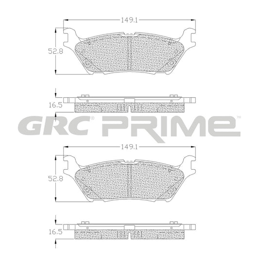 GPRD2383SD - BALATAS SEMIMETALICAS TRASERAS PARA FORD EXPEDITION 2023-2024