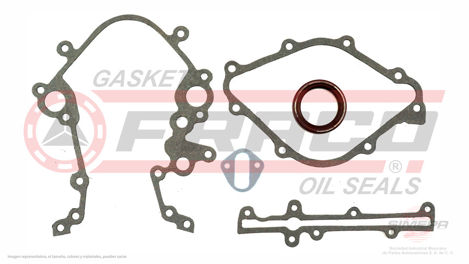 TCX-2662070 - EMPAQUE DE TAPA DE DISTRIBUCION PARA FORD F-100 V6 3.8 L 12 V. OHV 1982-1983