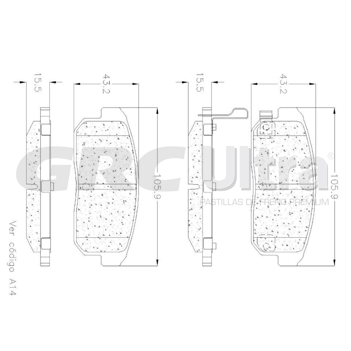 GCD900 - BALATAS CERAMICAS TRASERAS PARA INFINITI G20 2001-2002