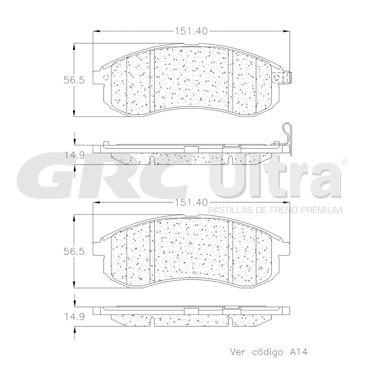 GMD1214 - BALATAS SEMIMETALICAS DELANTERAS PARA FERRARI 612 SCAGLIETTI 2005-2006