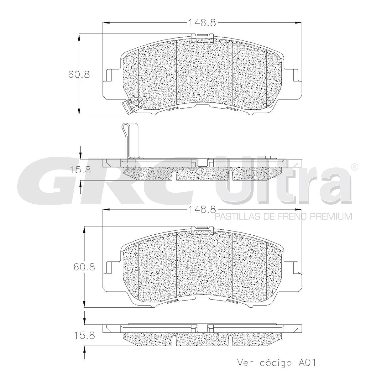 GCD2178 - BALATAS CERAMICAS DELANTERAS PARA MITSUBISHI ECLIPSE CROSS 2018-2024
