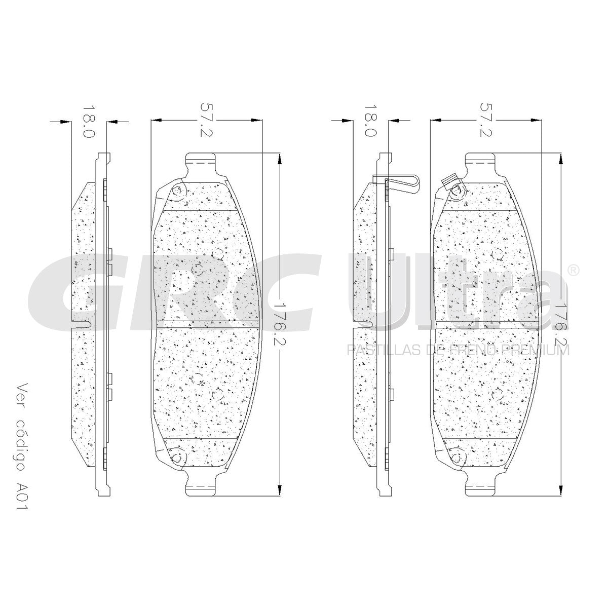 GCD1080 - BALATAS CERAMICAS DELANTERAS PARA JEEP COMMANDER 3.7L 2006-2008