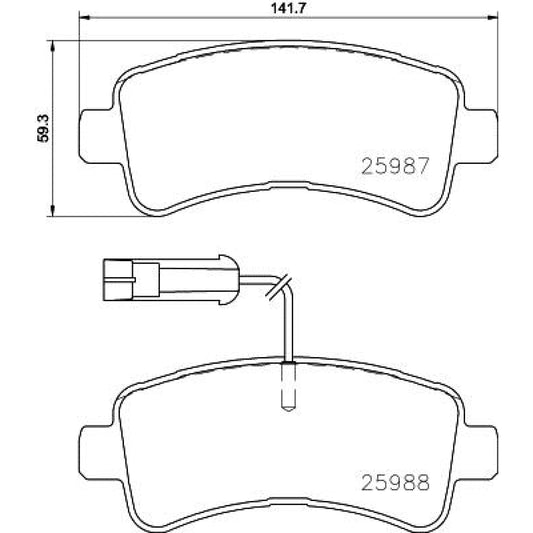 BRE-P61130 - BALATAS TRASERAS PARA FIAT DUCATO BASE 2008-2019