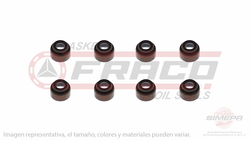 SS-5241-V-08 - SELLOS DE VALVULA POR JUEGOS PARA TOYOTA CELICA L4 2.4 L 8 V. SOHC 22R 22RE 22REC 1981-1982