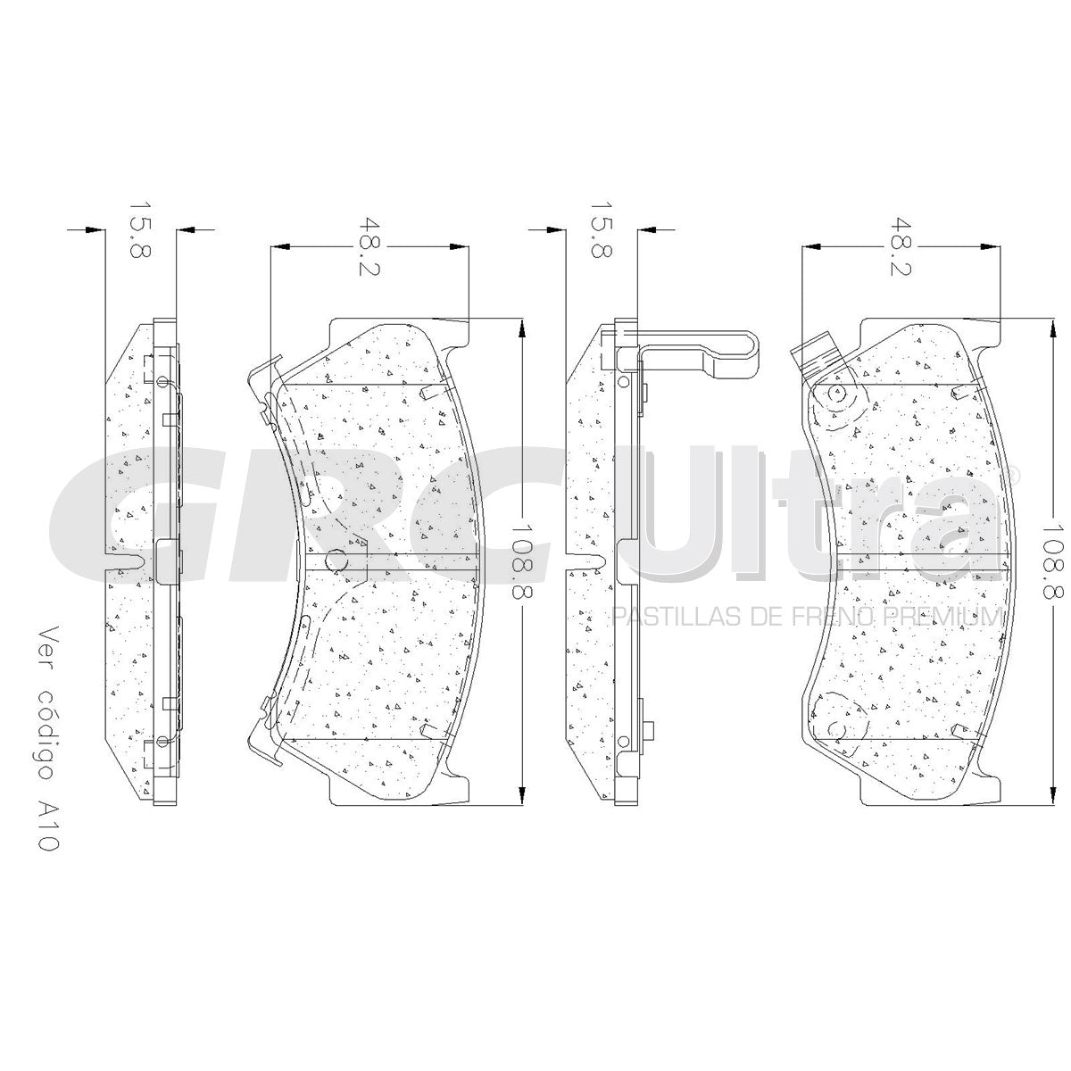 GCD668 - BALATAS CERAMICAS DELANTERAS PARA NISSAN 200SX 1995-1998