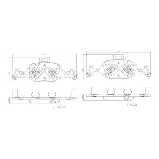 BRE-P06107N - BALATAS DELANTERAS PARA BMW 540I BASE 2017-2019
