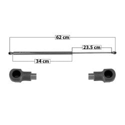 MANJ-60104 - AMORTIGUADOR 5TA PUERTA PARA CHEVROLET TRACKER 2013-2015 DERECHA/IZQUIERDA
