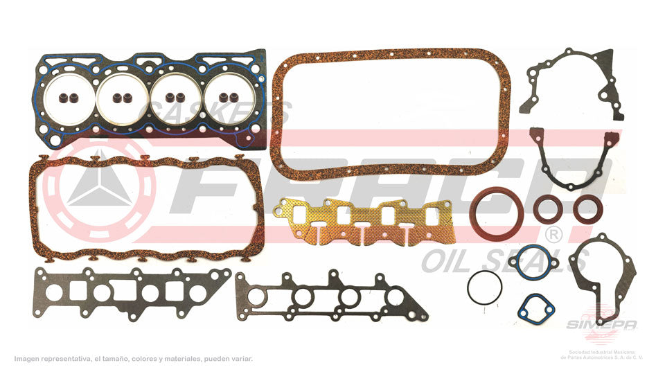 FSX-7640030 - JUEGO DE EMPAQUES PARA CHEVROLET TRACKER L4 1.6 L 8 V. SOHC 1989-1991