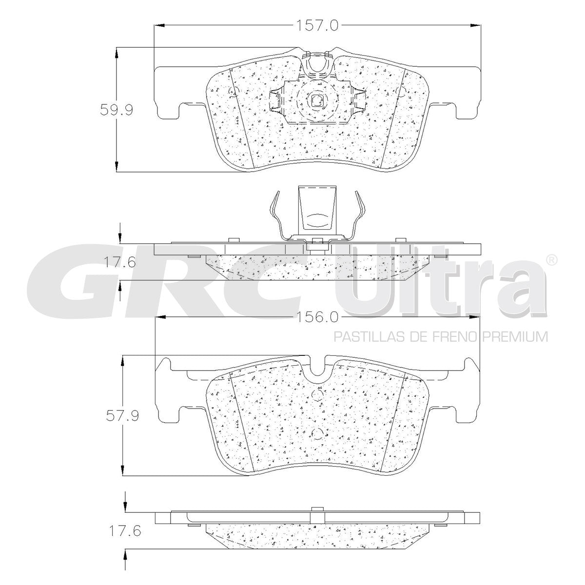 GMD1817 - BALATAS SEMIMETALICAS DELANTERAS PARA BMW 118I 2012-2015