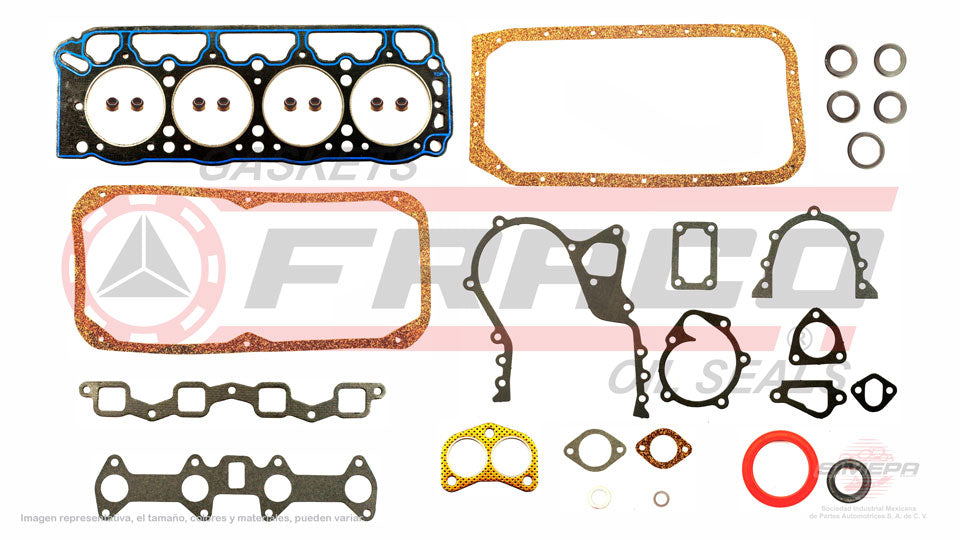 FSX-8040151 - JUEGO DE EMPAQUES PARA TOYOTA CARINA L4 1.6 L 8 V. OHV 2TC 1971-1973