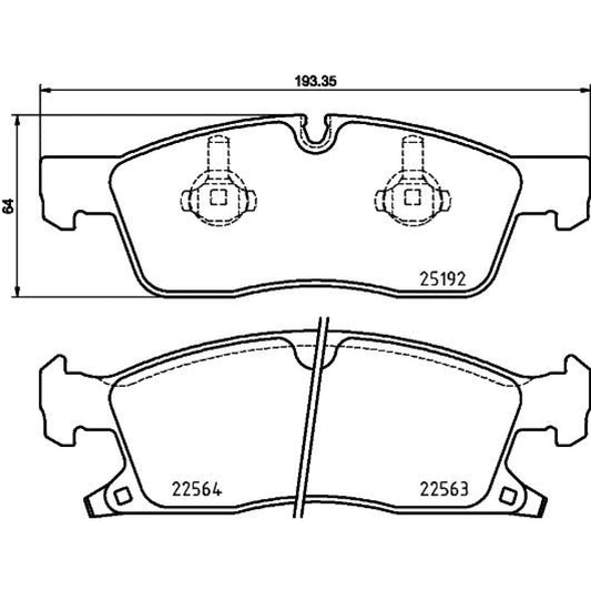 BRE-P37022 - BALATAS DELANTERAS PARA DODGE DURANGO BASE 2012-2013
