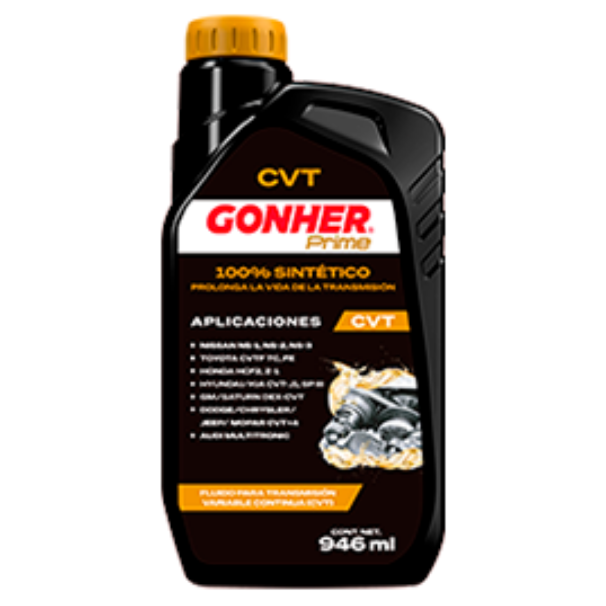 GH-1034378 - FLUIDO SINTÉTICO CVT GONHER PRIME CVT CAJA CON 12 PIEZAS DE 946ML