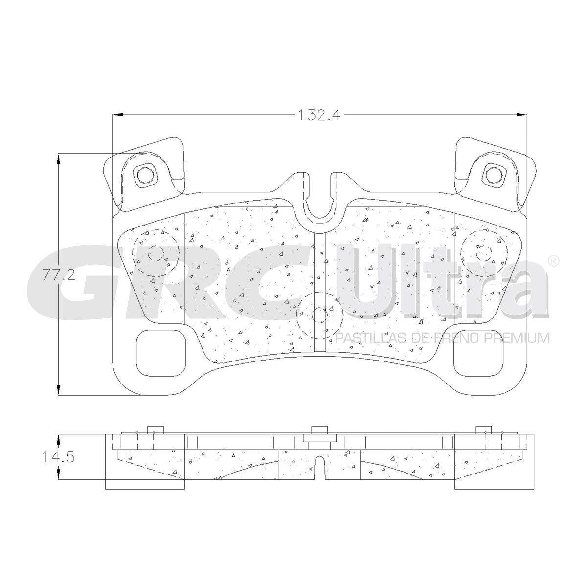 GMD1350 - BALATAS SEMIMETALICAS TRASERAS PARA PORSCHE CAYENNE TURBO 4.8L 2009-2009