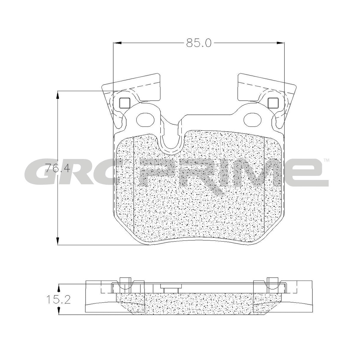 GPRD1372 - BALATAS SEMIMETALICAS TRASERAS PARA BMW 135I 2008-2013