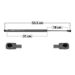 MANJ-51118 - AMORTIGUADOR 5TA PUERTA PARA JEEP COMPASS 2018-2022 DERECHA/IZQUIERDA TRASERO