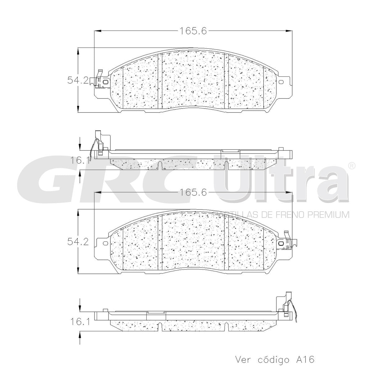 GCD1911 - BALATAS CERAMICAS DELANTERAS PARA NISSAN FRONTIER 2015-2015