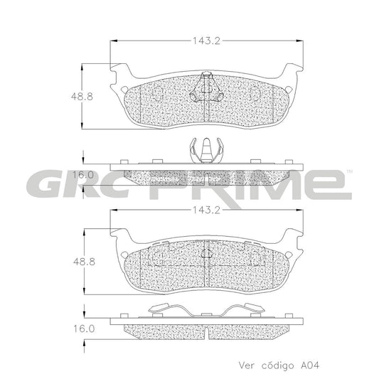 GPRD711SD - BALATAS SEMIMETALICAS TRASERAS PARA FORD EXPEDITION 4.6L 1998-1999